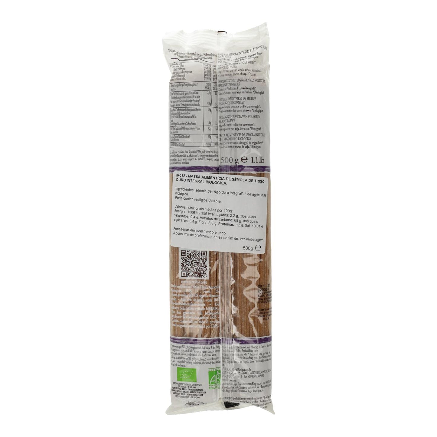 Bio-Vollkornspaghetti Iris 500 g