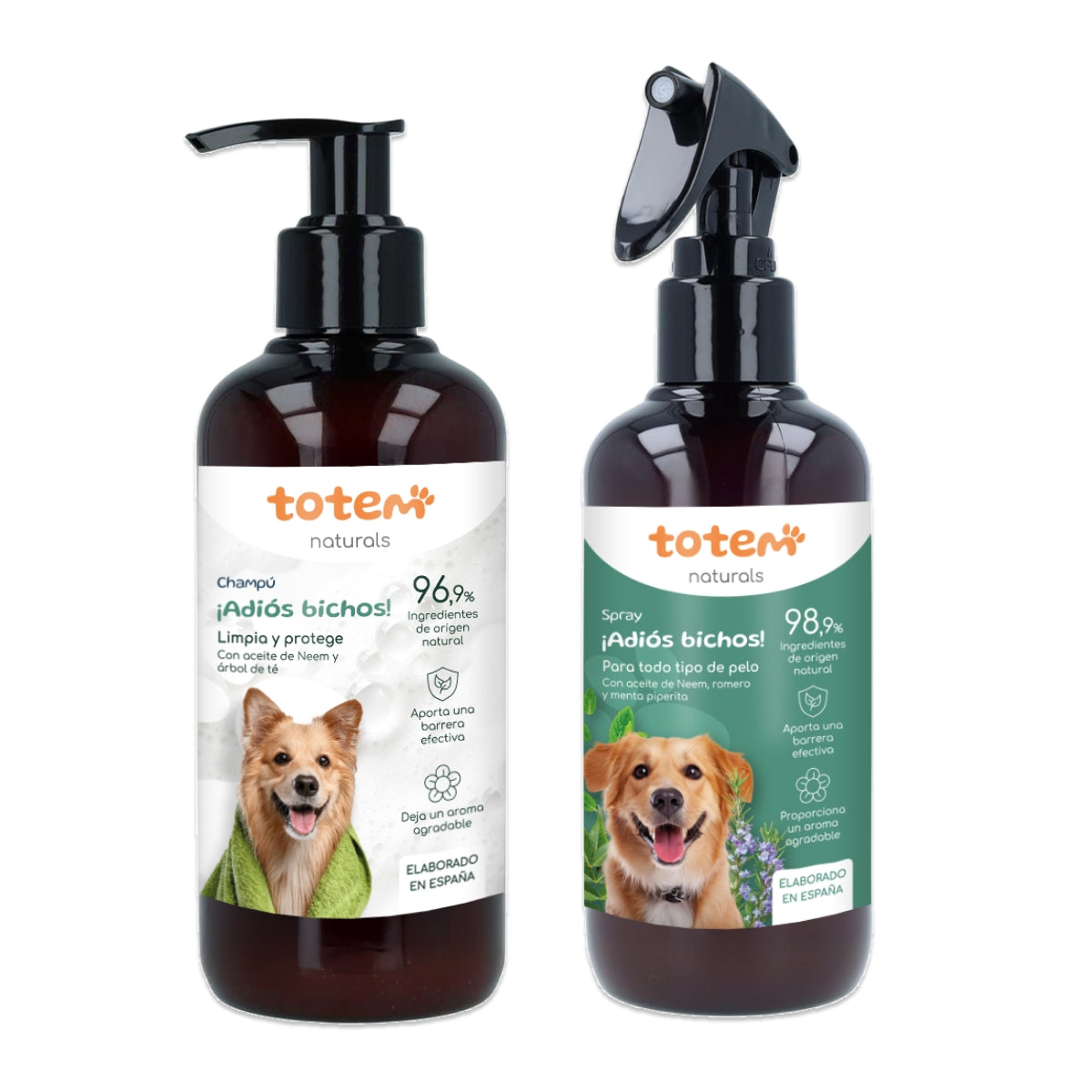 Repellent Pack for Dogs Shampoo + Spray Totem Naturals