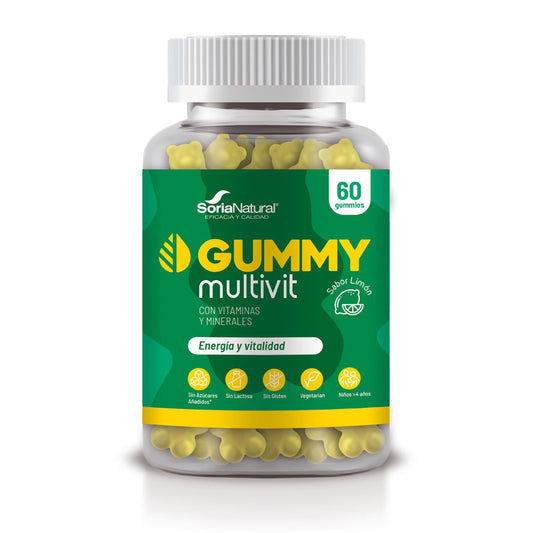 Multivitamines gélifiées, Soria Natural, 60 comprimés