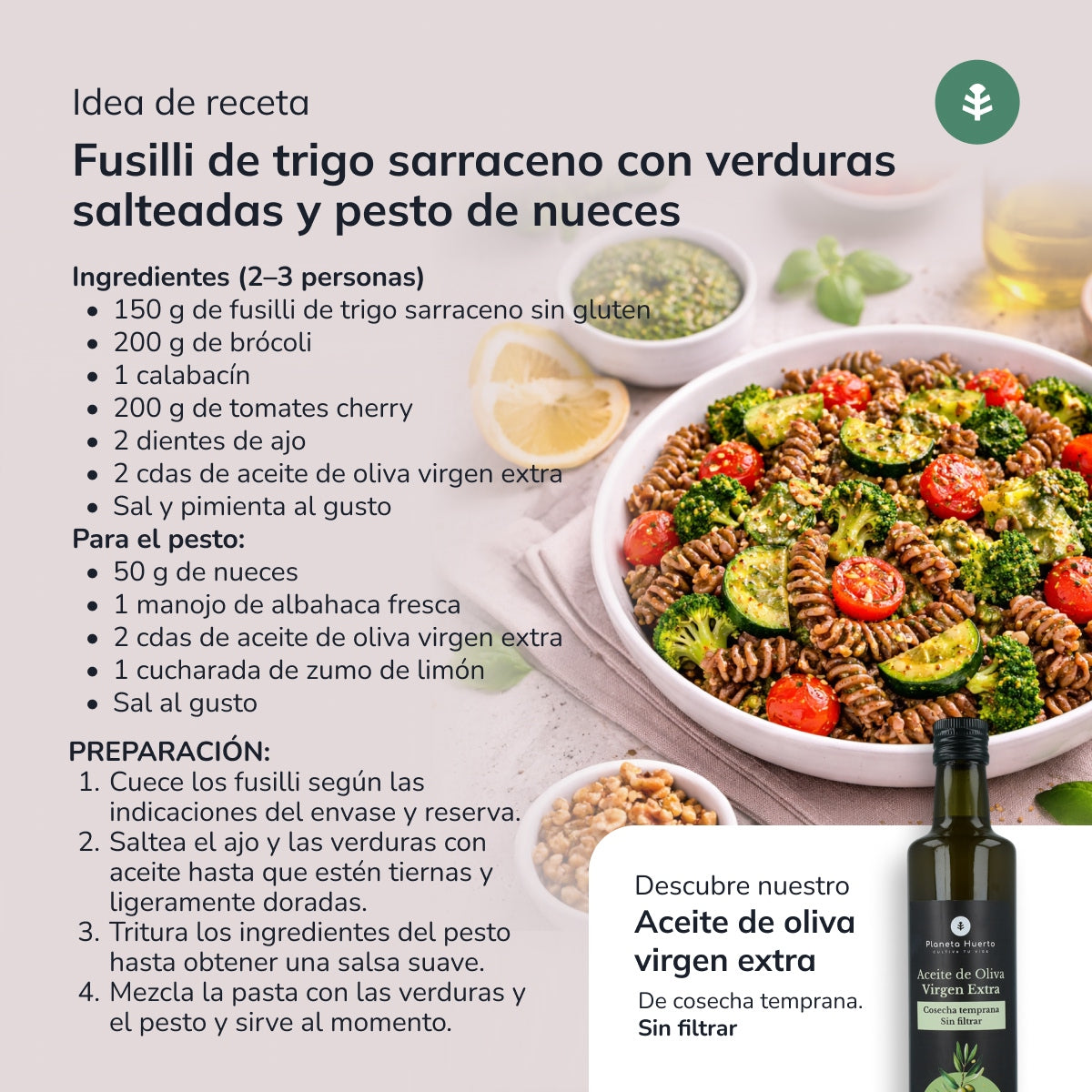 Glutenfreie Buchweizenspiralen ECO von Planeta Huerto 500 g