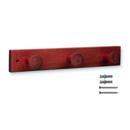 Ash tree hanger with 3 textured knobs, lilac