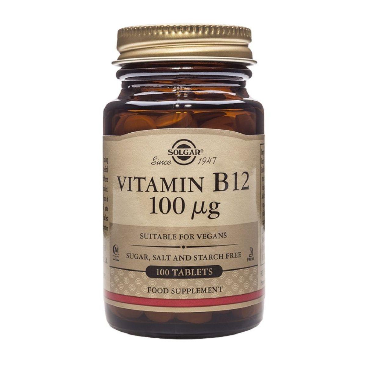 Vitamine B12 100 mcg Solgar 100 tabletten