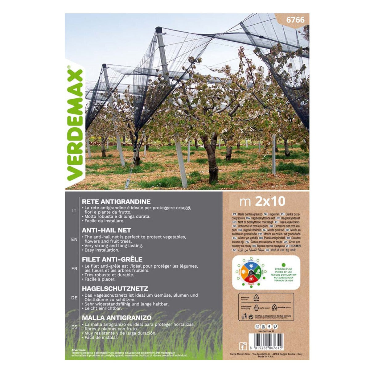 Siatka przeciwgradowa Verdemax 2 x 20 m