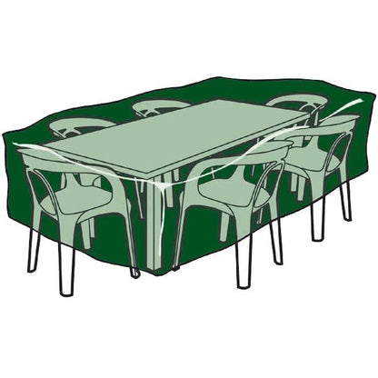 Rechthoekige hoes voor tafels en stoelen van polyester 325 x 205 x 90 cm