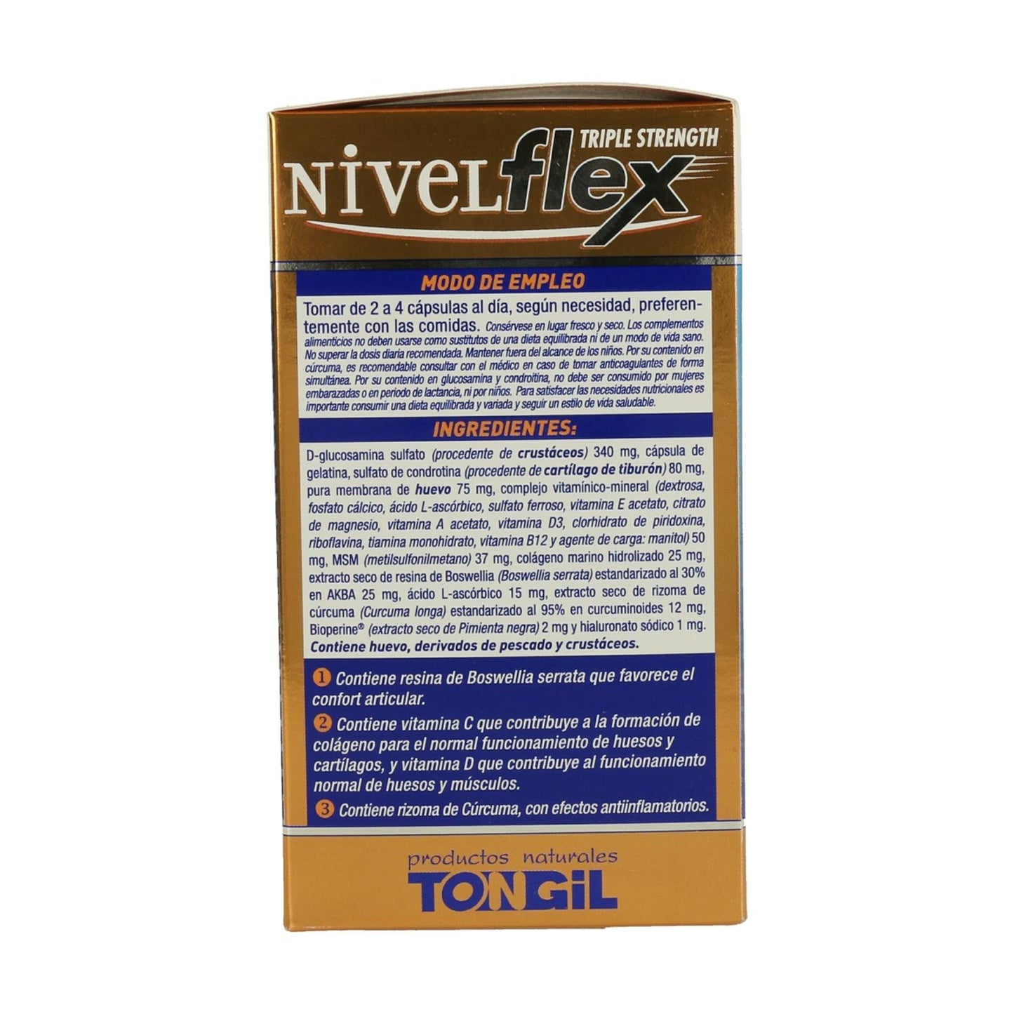 3x Nivelflex Tongil 782 mg, 100 capsules