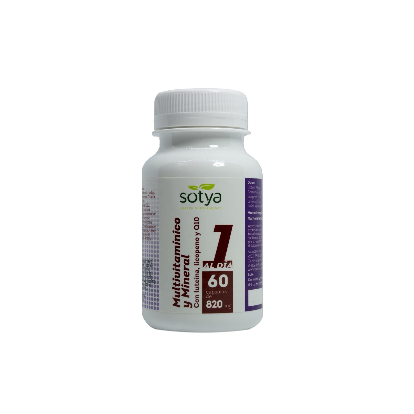 Multivitamine en mineralen Sotya 820 mg 60 capsules