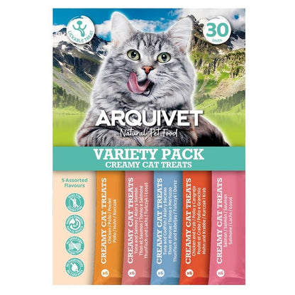 Creamy Cat Treats Snack cremoso Variety Pack Arquivet 30 pz
