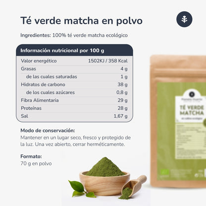 Matcha-Tee-Pulver ECO Planeta Huerto 70 g