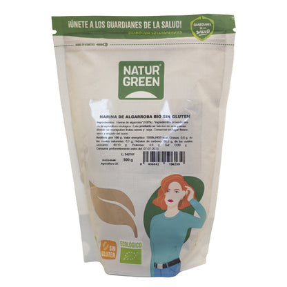 Glutenfri ekologisk johannesbrödmjöl NaturGreen 500 g