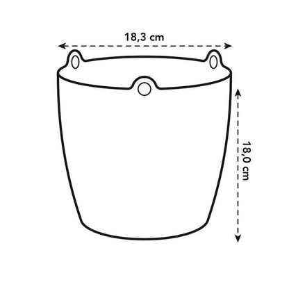 Tiesto colgante Brussels Elho Blanco 18,3 x 18 cm