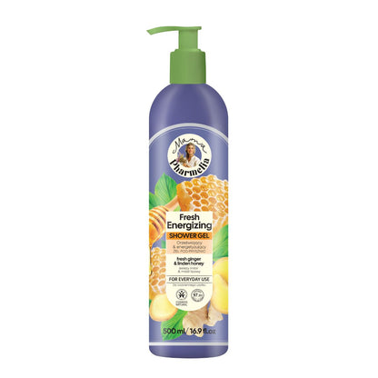 Gel doccia energizzante con zenzero e miele di tiglio, Mama Pharmelia, 500 ml
