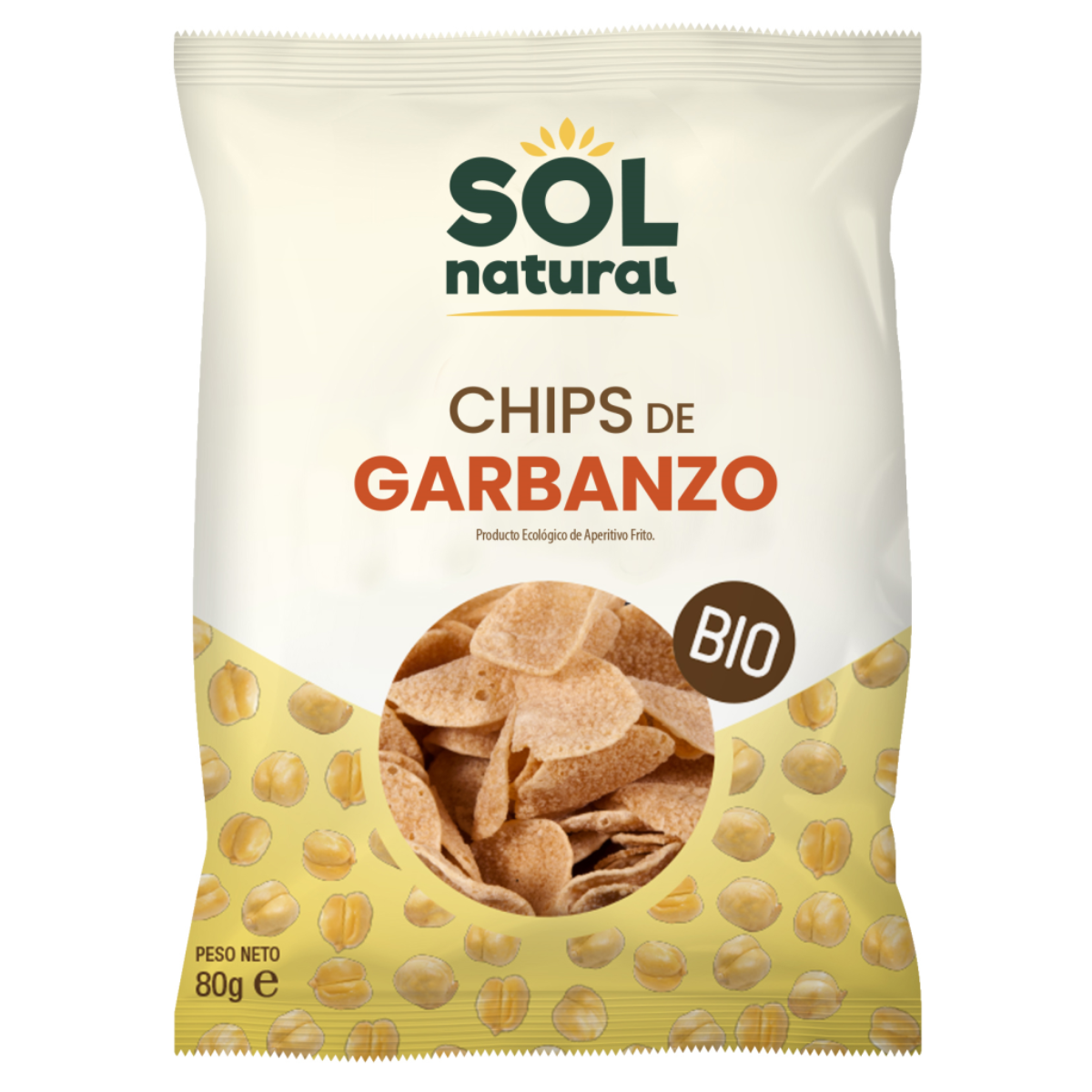 Organic Chickpea Chips Sol Natural 80 g