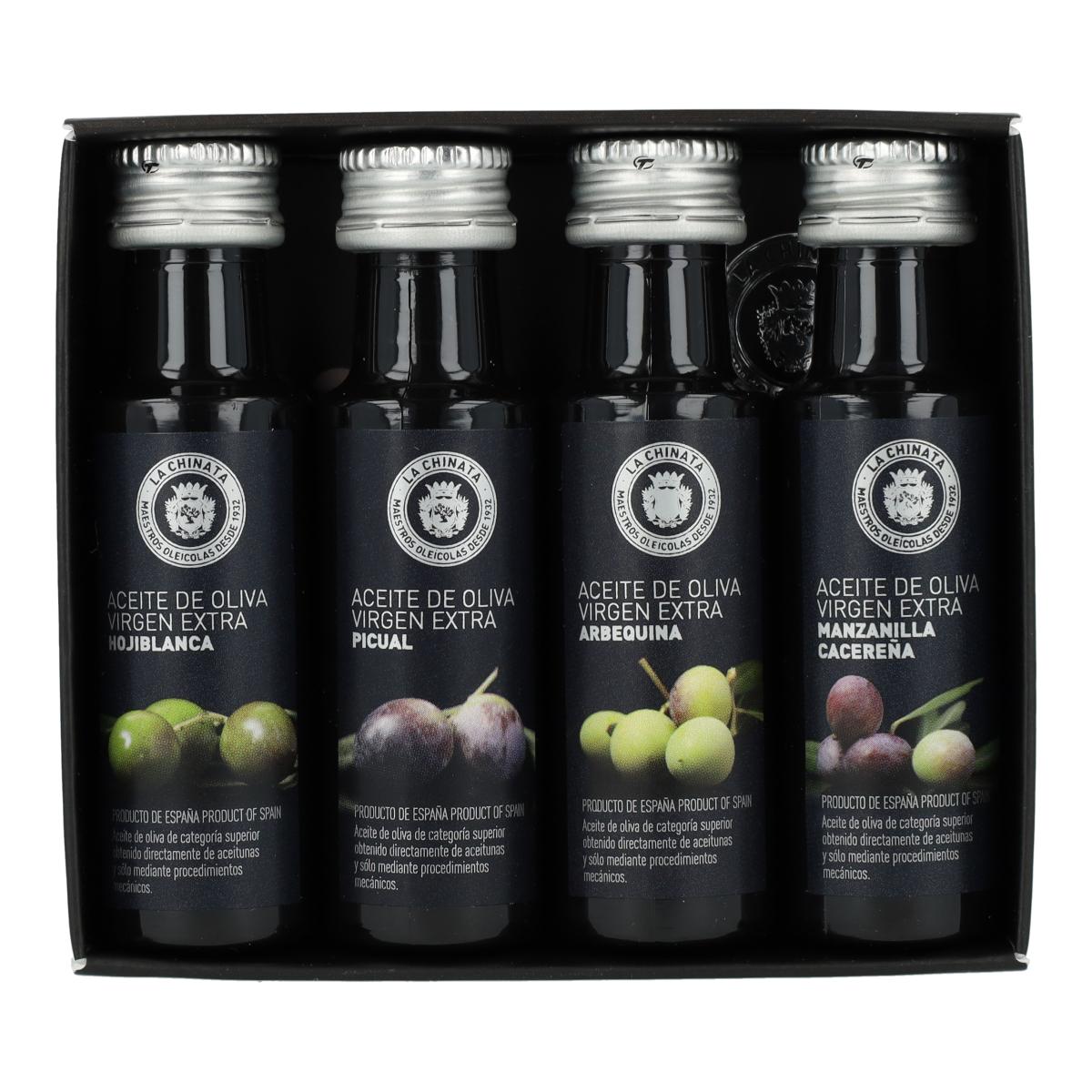 Coffret dégustation La Chinata Mini (4 variétés d'huile d'olive extra vierge)