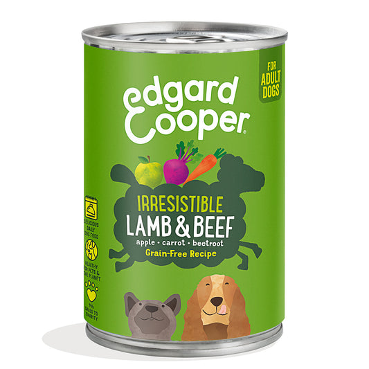 Natvoer voor honden Lams- en rundvlees Edgard & Cooper 400 g