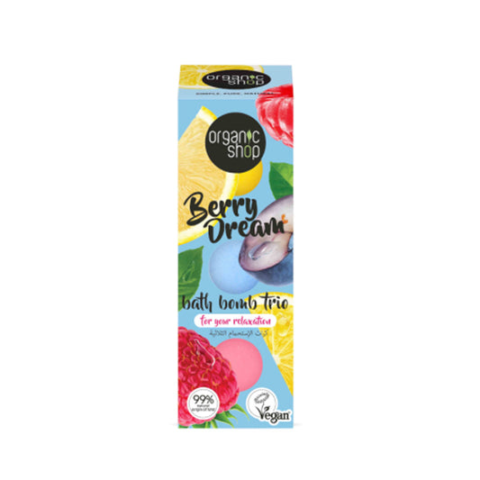 Trio de bombes de bain « BERRY DREAM », Organic Shop
