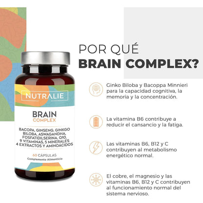 Nutralie Brain Complex Noötropicum voor mentale alertheid 60 capsules