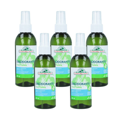 Pack 5x Déodorant tilleul et sauge Corpore Sano 150 ml