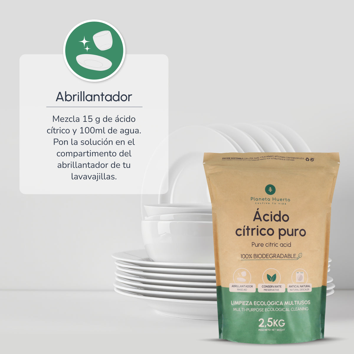 Acido citrico Planeta Huerto 2,5 Kg