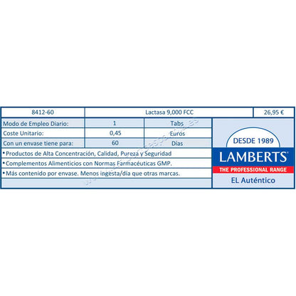 Laktase Verdauungsenzym in Tabletten Lamberts 350 mg