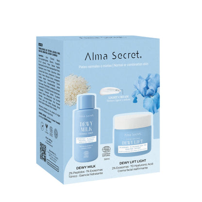 SET: DEWY LIFT "LIGHT" DAGCRÈME  NORMALE TOT GEMENGDE HUID 50 ML + MINI DEWY MILK TONIC 50 ML