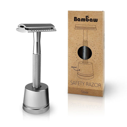 Metal razor with stand Bambaw Nega