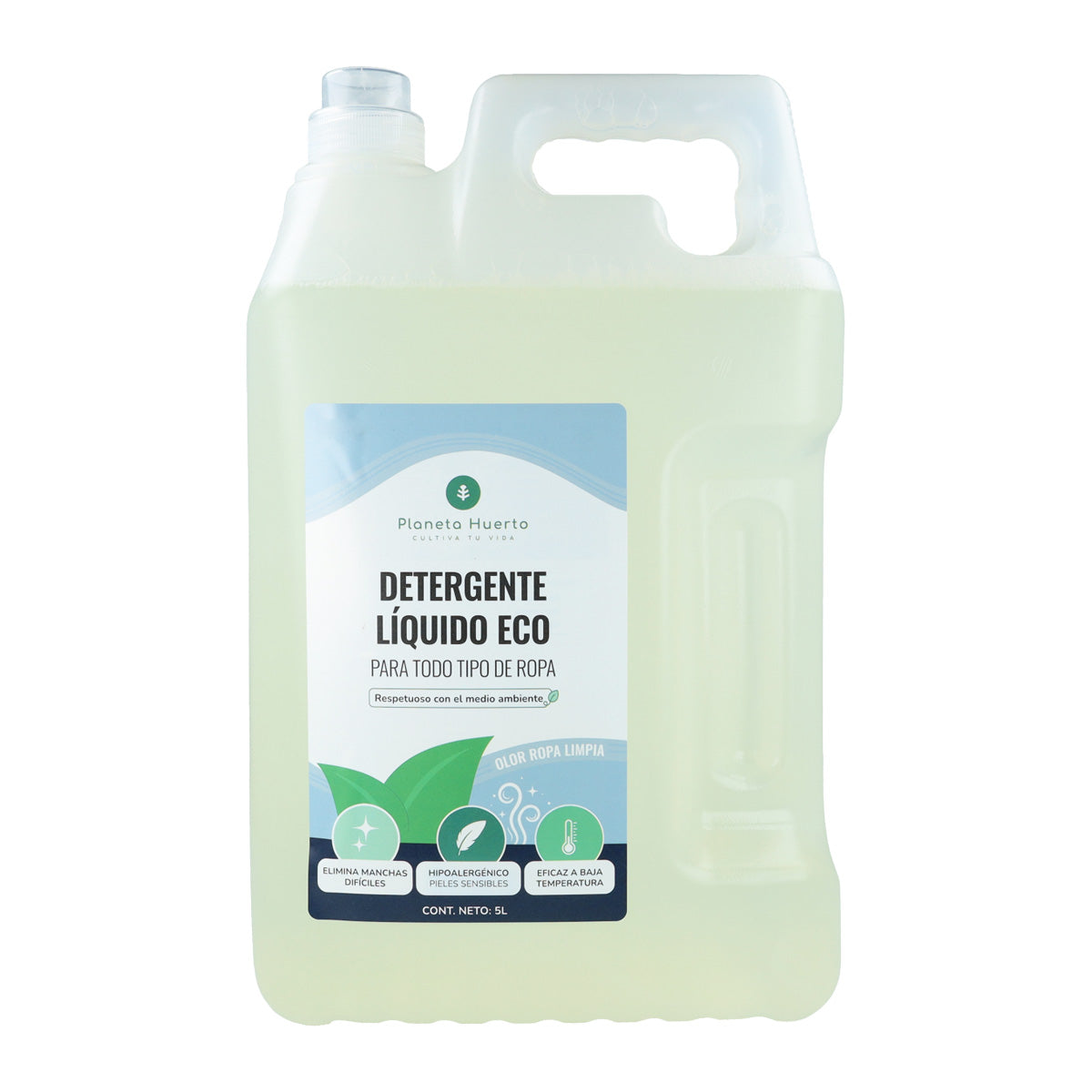Flytande tvättmedel Eco Natural ren tvättdoft Planeta Huerto 5 liter
