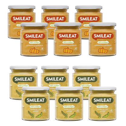 12-pack Veggie-burkar 6m+ Smileat