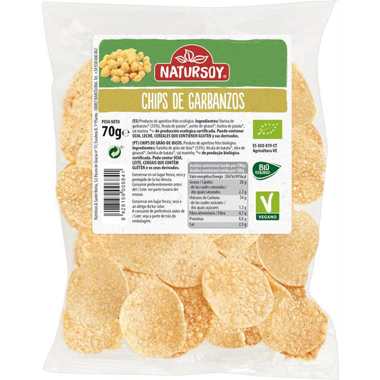 Ökologische Kichererbsenchips, 70 g. Natursoy