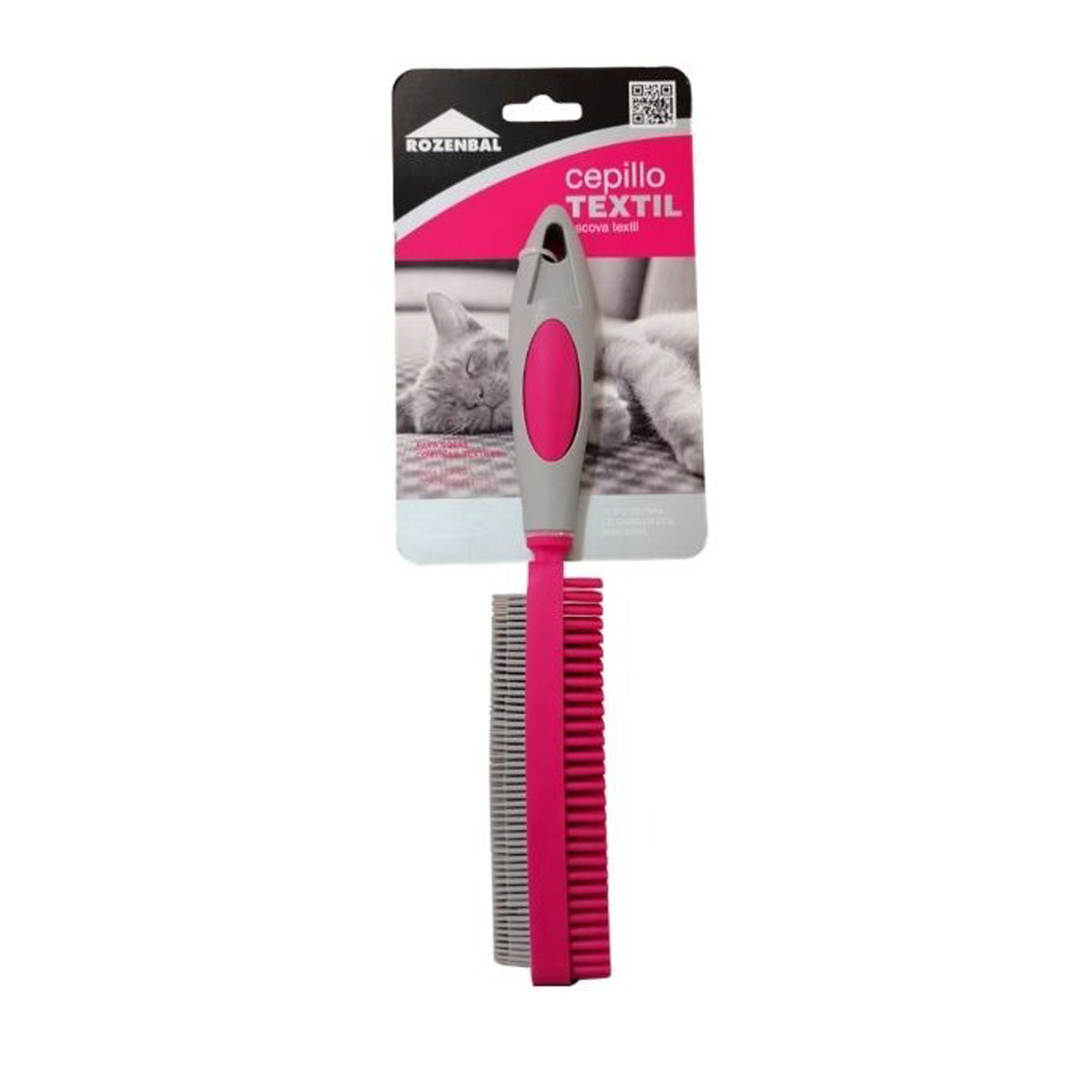 Dubbelzijdige rubberen textielborstel