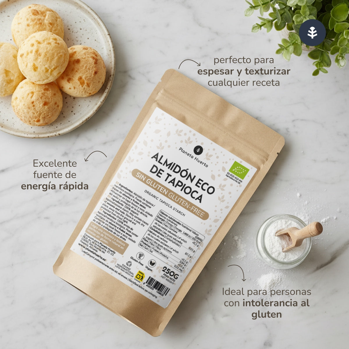 Tapioca starch Gluten Free ECO Planeta Huerto 250 g
