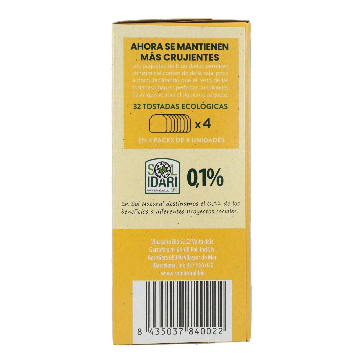 Bio-Dinkelkekse von Sol, 270 g