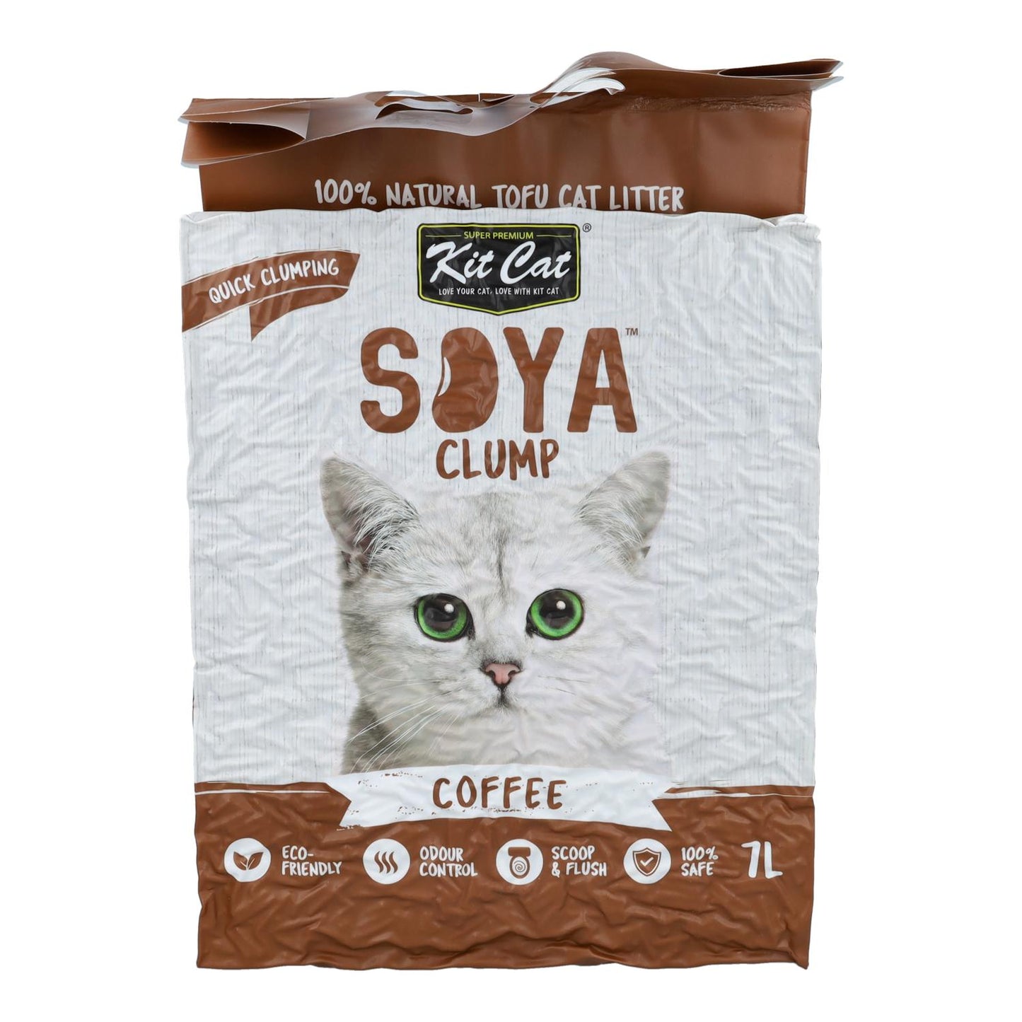 Kit Cat Arena Eco SoyaClump - Coffee 7 L Litière pour chat