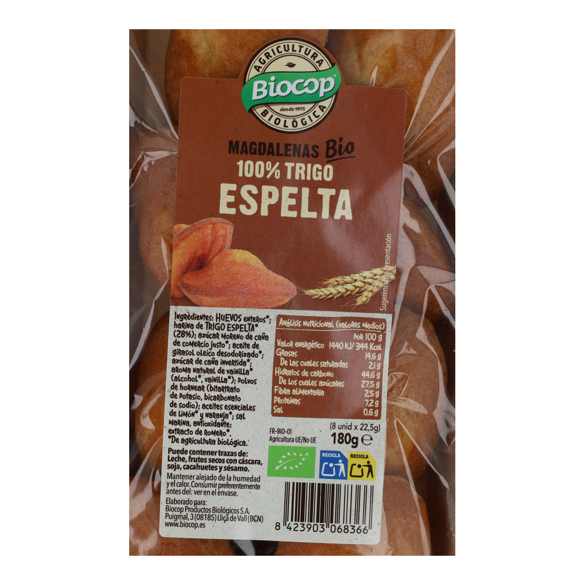 Muffins aus 100 % Dinkelmehl Biocop 180 g