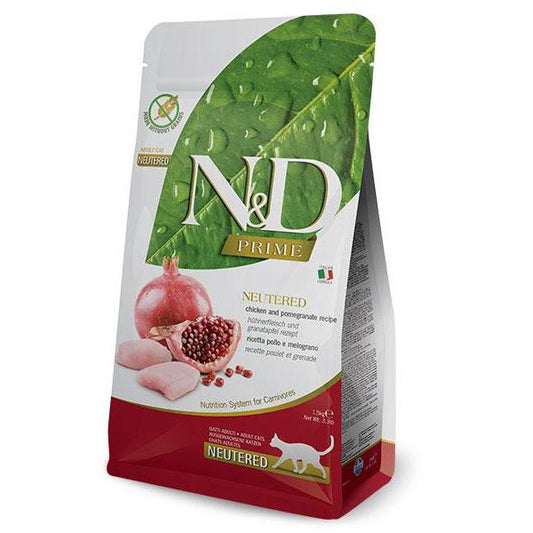 ND Prime Neutred kip Kattenvoer voor gecastreerde katten Farmina 1,5 kg