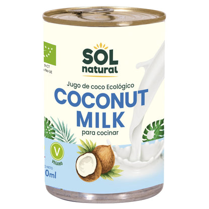 Leche de coco para cocinar bio Sol Natural 400 ml