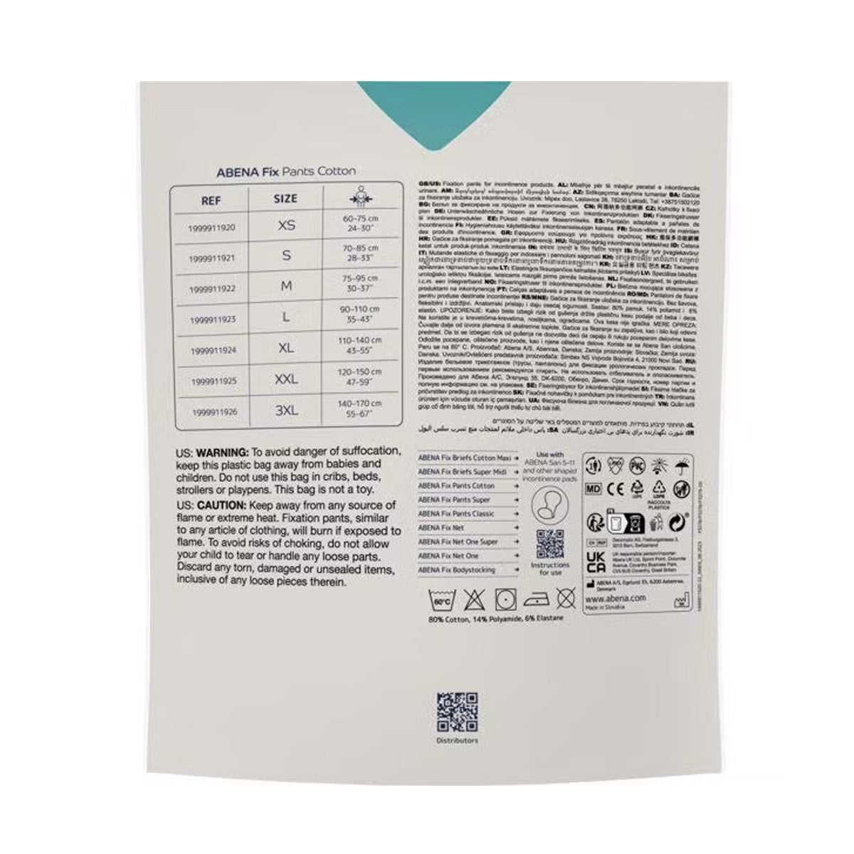 Fix Pants Cotton inkontinens Abena Storlek XXL 3 st