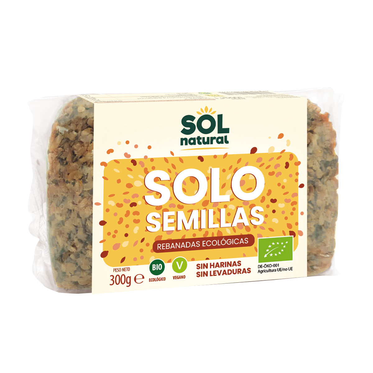 Pan solo Semillas Sol Natural 300G BIO