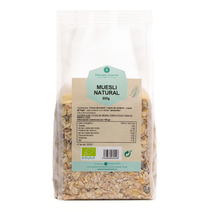 Pakket 6x Natuurlijke muesli met rozijnen ECO Planeta Huerto 500 g