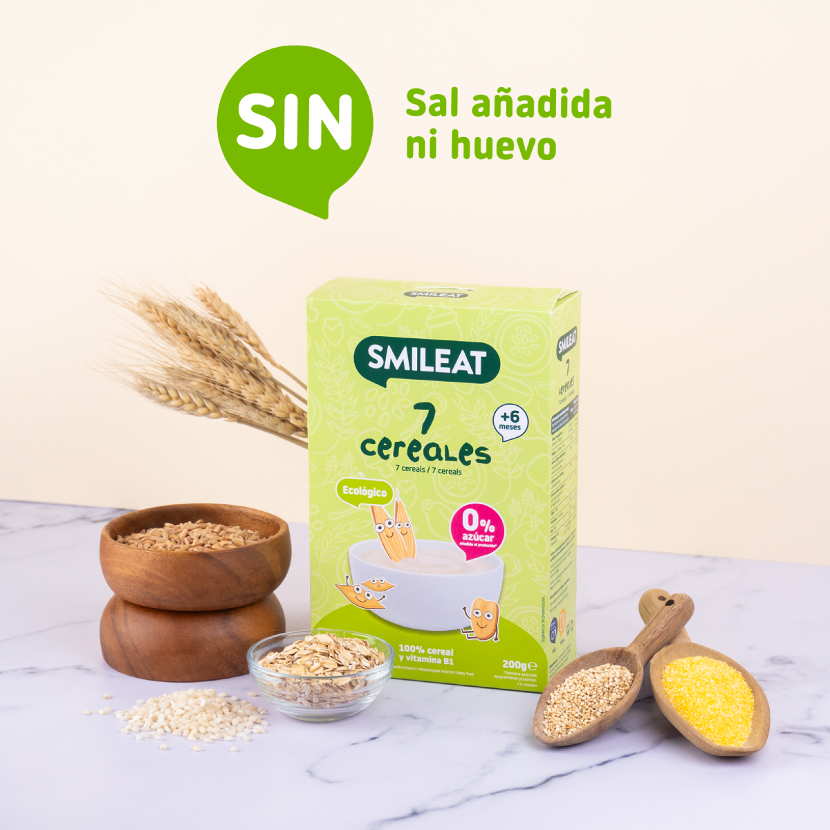 6er-Pack 7-Korn-Brei Eco Smileat 200 g