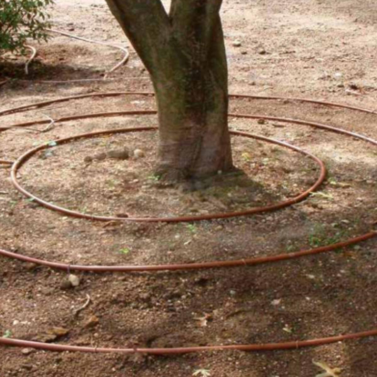 Brown pipe with integrated drippers 16 mm Aqua Control 100 m