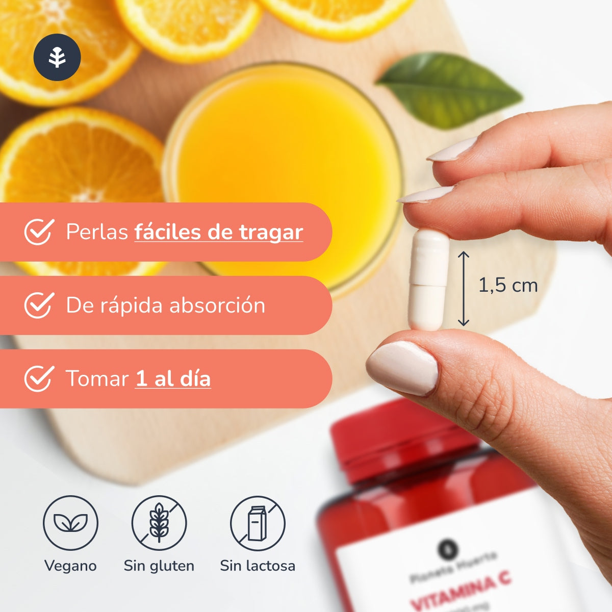 Confezione 2x Vitamina C 1000 mg Planeta Huerto 90 capsule vegetali