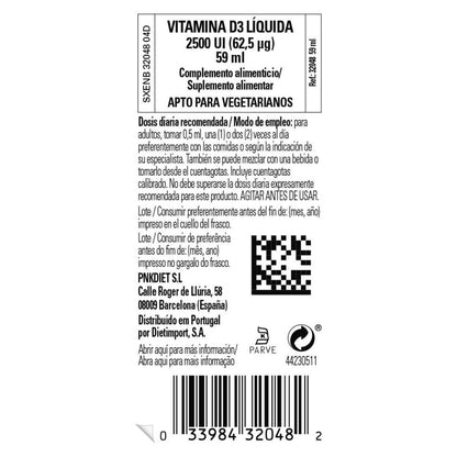 Vitamine D3 liquide 2500 UI, 59 ml (orange)