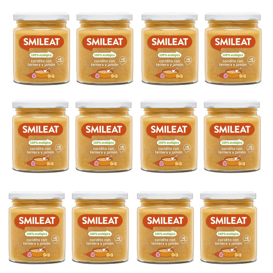 Lot de 12 petits pots bio de potée au bœuf et au jambon 230 g