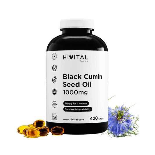 Svart kumminolja 1000 mg Hivital 420 kapslar