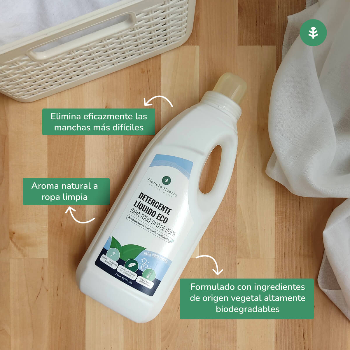 Płyn do prania ECO Naturalny zapach czystego prania Planeta Huerto 1,5 litra