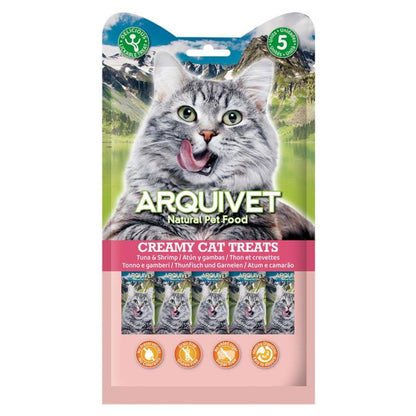 Creamy Cat Treats Krämig snack med tonfisk och räkor Arquivet 5x14 g