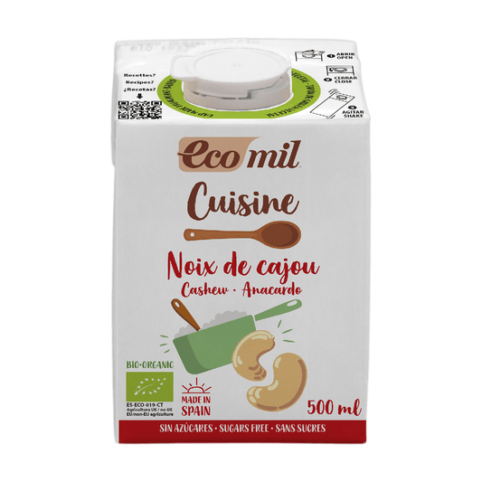 Bio Cuisine Ecomil Cashew-Pflanzencreme ohne Zucker 500 ml