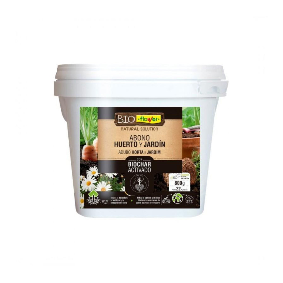 Concime con biochar attivato Bio Flower 800 g
