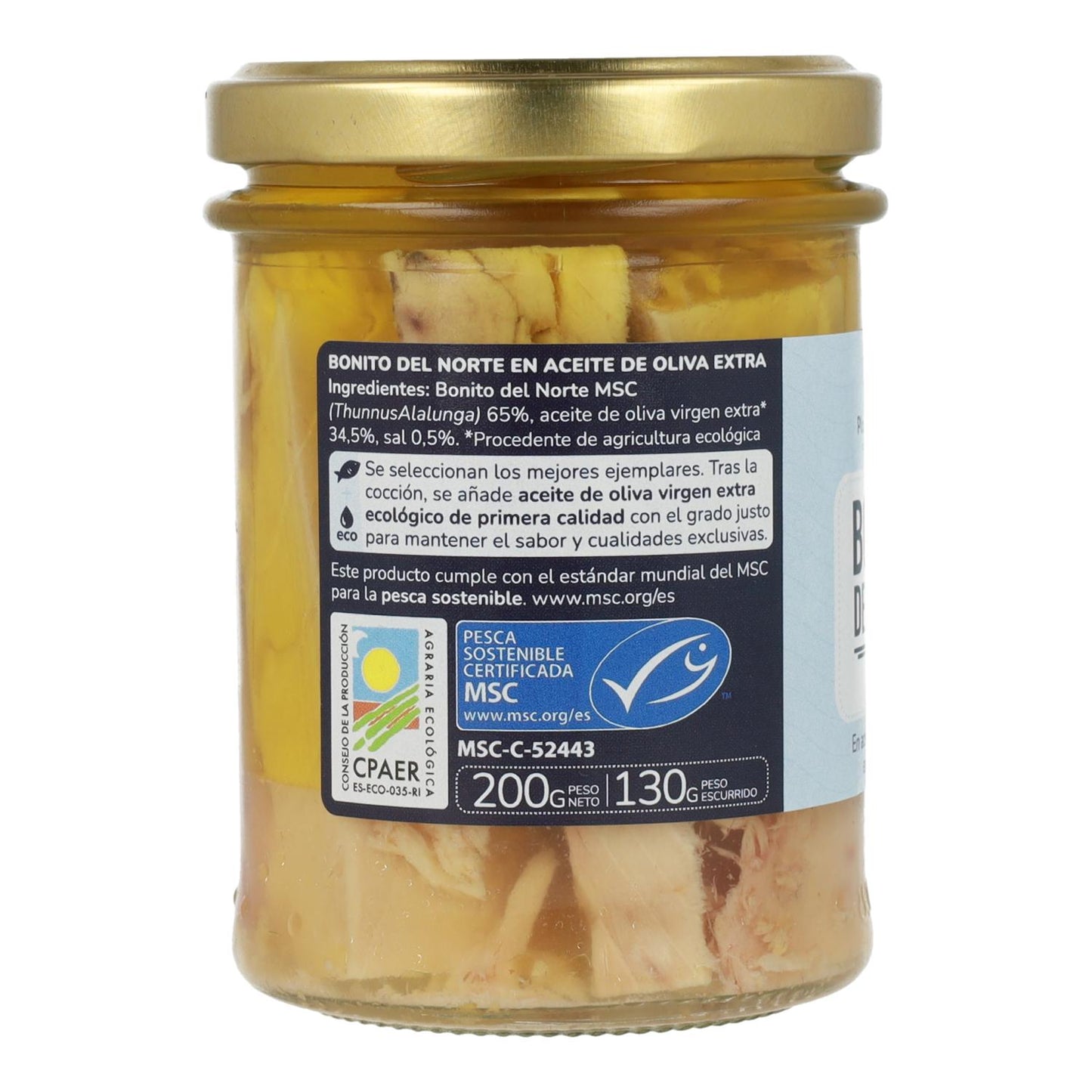 Pakket 12x Bonito del Norte in olijfolie ECO Planeta Huerto 200 g