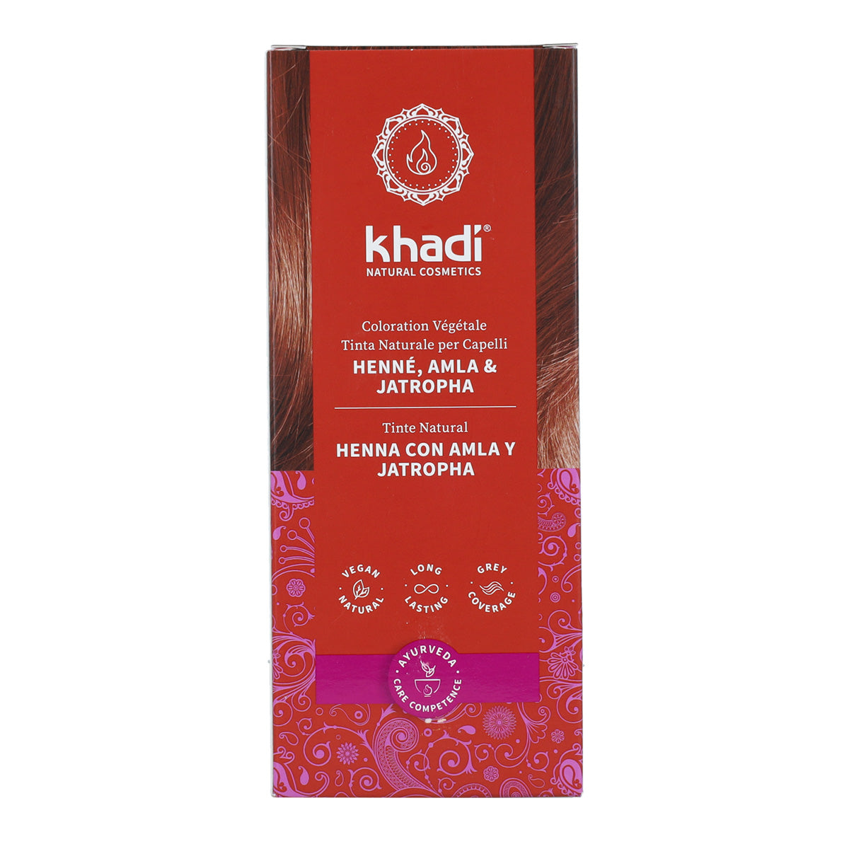 Natuurlijke henna Amla en Jatropha, Khadi, 100 g